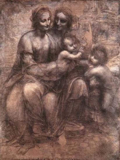 LEONARDO da Vinci Madonna and Child with St Anne and the Young St John China oil painting art